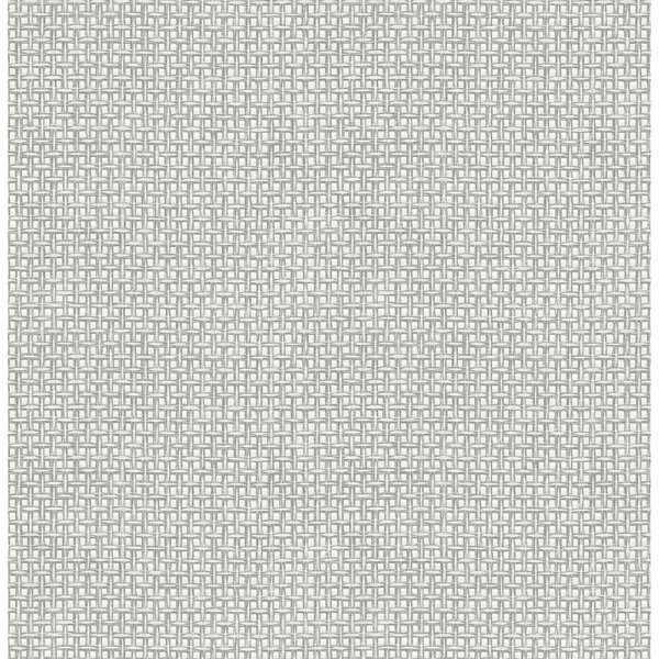 Manhattan Comfort Miramar Zia Grey Basketweave 33 ft L X 205 in W Wallpaper BR4014-26440